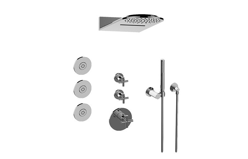 Graff GL3.123SE-C17E0-T Full Round Thermostatic Shower System - Trim