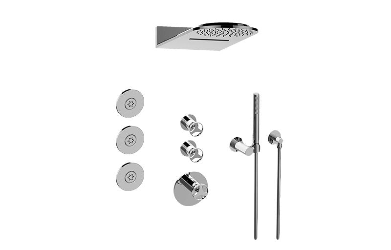 Graff GL3.123SE-C19E0-T Full Round Thermostatic Shower System - Trim