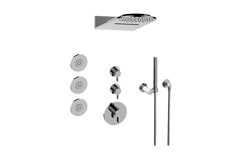 Graff GL3.123SE-LM46E0-T Full Round Thermostatic Shower System - Trim
