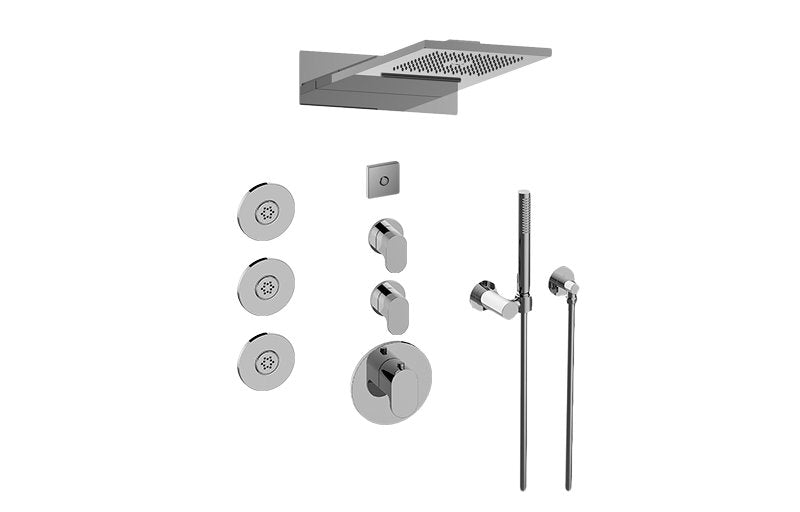 Graff GL3.124SE-LM44E0-T Full Round LED Thermostatic Shower System - Trim