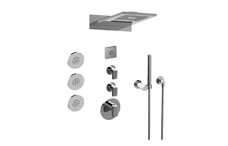 Graff GL3.124SE-LM58E0-T Full Round LED Thermostatic Shower System - Trim