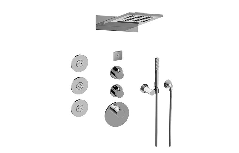 Graff GL3.124SE-RH0 Full Round LED Thermostatic Shower System