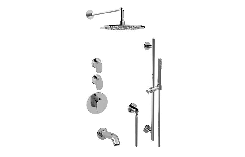 Graff GL3.612ST-LM44E0-T M-Series Full Thermostatic Shower System with Diverter Valve - Trim Only