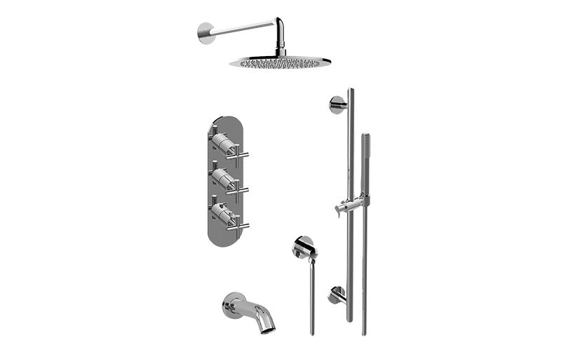 Graff GL3.612WT-C17E0 M-Series Full Thermostatic Shower System with Diverter Valve - Rough and Trim