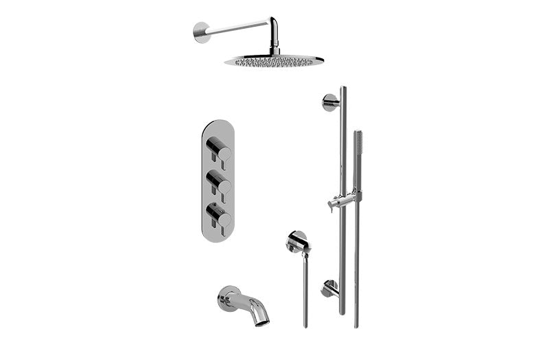 Graff GL3.612WT-LM46E0-T M-Series Full Thermostatic Shower System with Diverter Valve - Trim Only