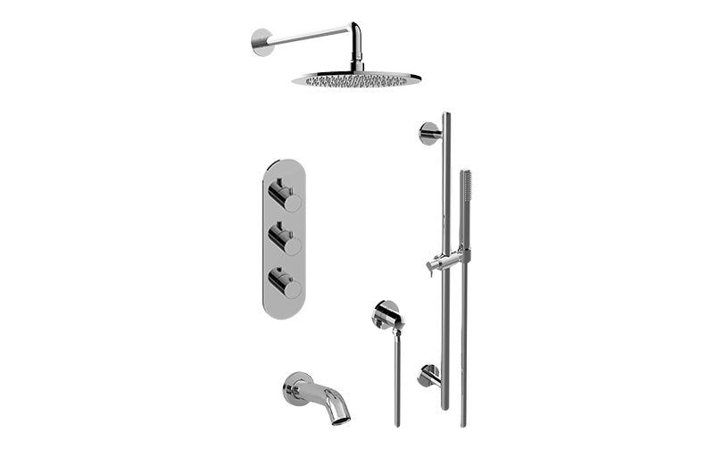 Graff GL3.612WT-RH0 M-Series Full Thermostatic Shower System with Diverter Valve - Rough and Trim