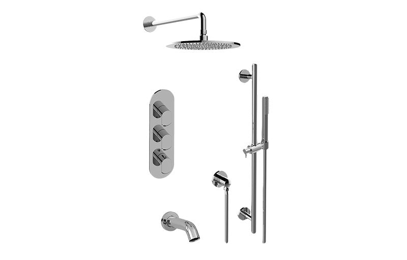 Graff GL3.612WV-LM45E0-T M-Series Full Thermostatic Shower System - Trim Only