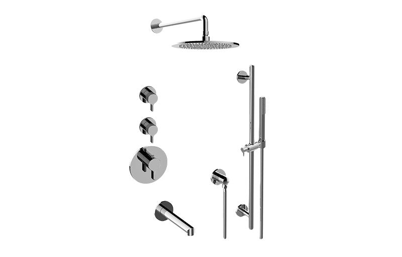 Graff GL3.F12ST-LM46E0 M-Series Thermostatic Shower System Tub and Shower with Handshower - Rough and Trim