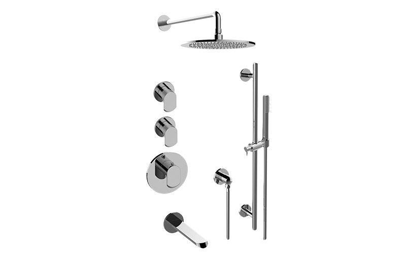 Graff GL3.G12ST-LM45E0-T M-Series Thermostatic Shower System Tub and Shower with Handshower - Trim Only