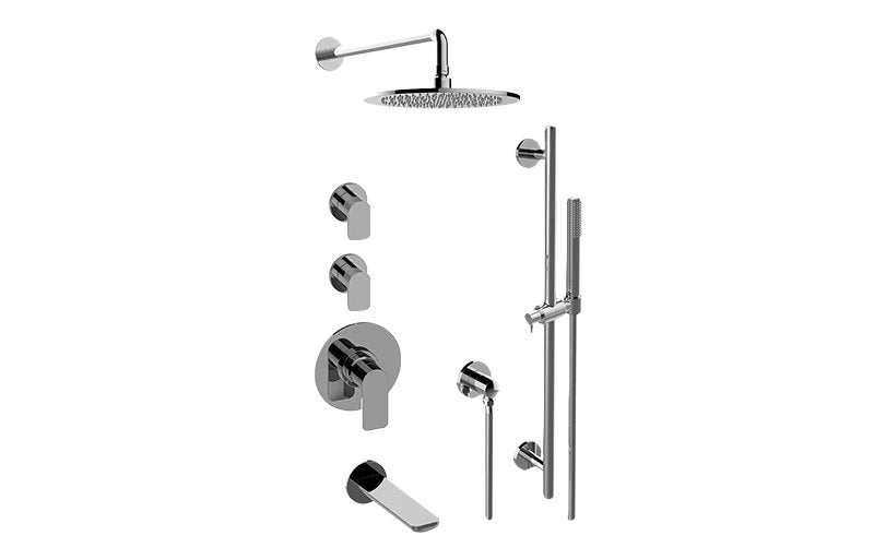 Graff GL3.H12ST-LM42E0 M-Series Thermostatic Shower System Tub and Shower with Handshower - Rough and Trim