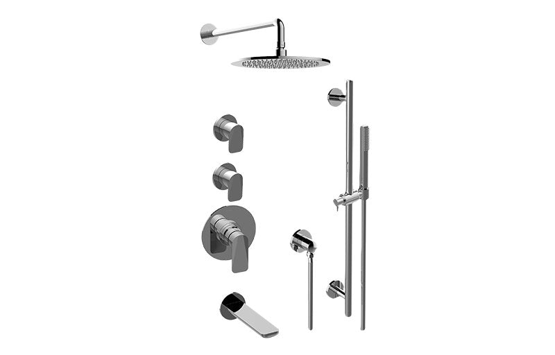 Graff GL3.H12ST-LM59E0-T M-Series Thermostatic Shower System Tub and Shower with Handshower - Trim Only