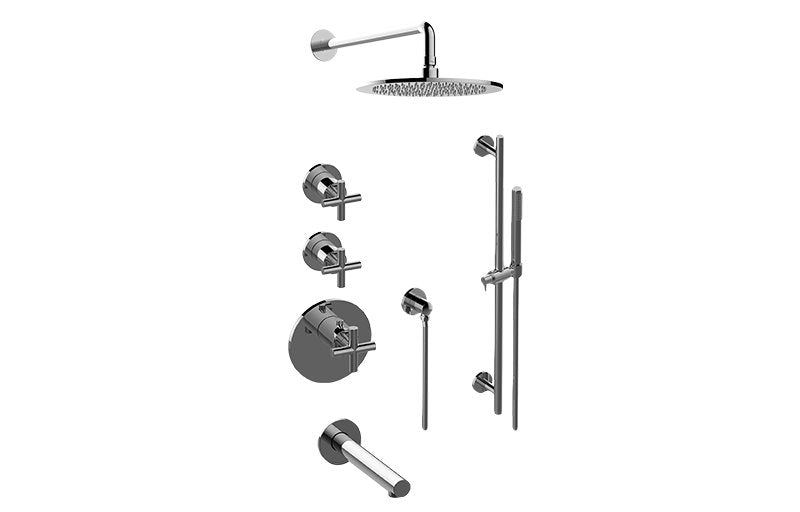 Graff GL3.J12ST-C17E0 M-Series Thermostatic Shower System Tub and Shower with Handshower - Rough and Trim