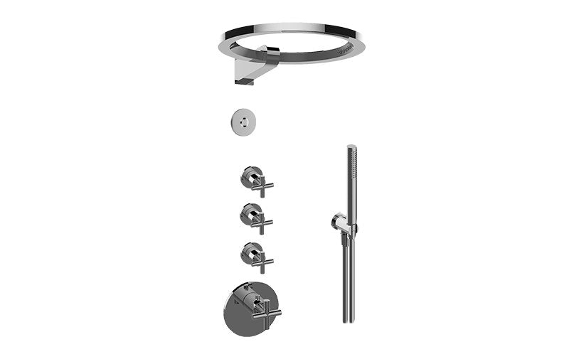 Graff GL4.029SC-C17E0 M-Series Thermostatic Set with Ametis Ring and Handshower - Rough and Trim
