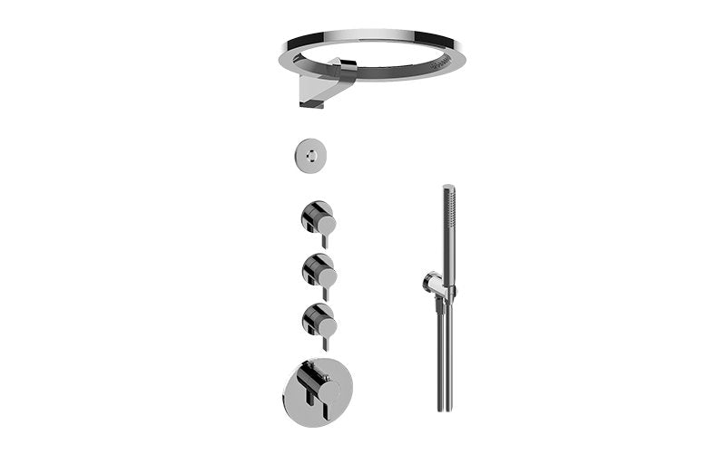 Graff GL4.029SC-LM46E0-T M-Series Thermostatic Set with Ametis Ring and Handshower - Trim Only