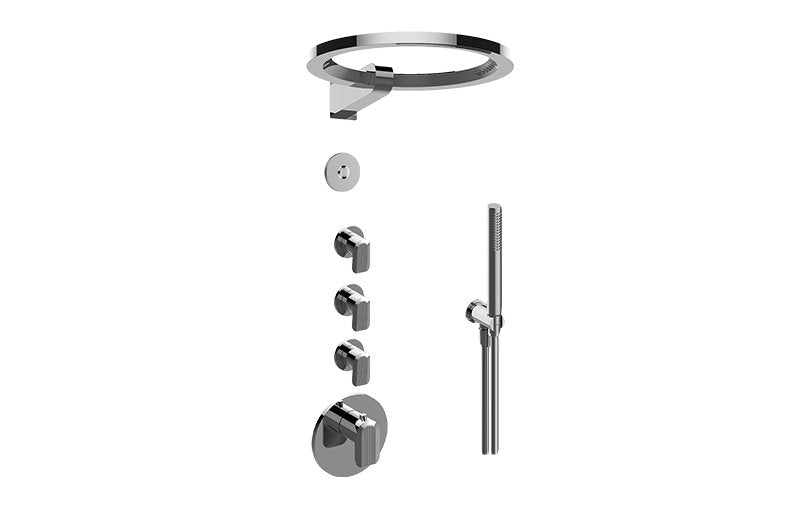 Graff GL4.029SC-LM58E0 M-Series Thermostatic Set with Ametis Ring and Handshower - Rough and Trim