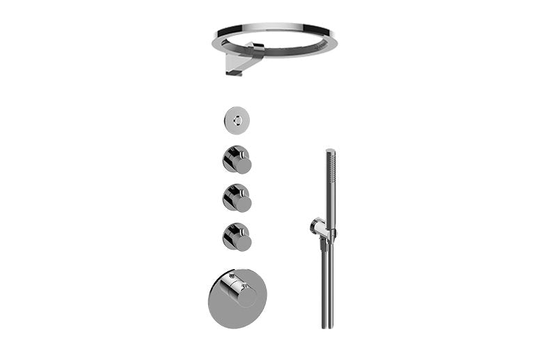 Graff GL4.029SC-RH0 M-Series Thermostatic Set with Ametis Ring and Handshower - Rough and Trim