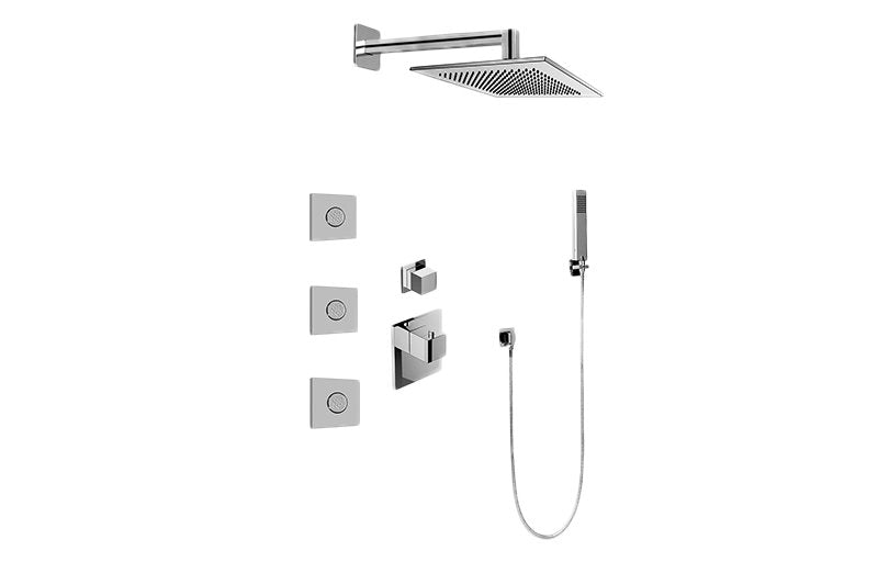 Graff GM2.122SG-SH0-T M-Series Full Thermostatic Shower System with Diverter Valve - Trim Only