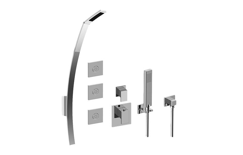 Graff GM2.128SG-LM31E0 M-Series Full Thermostatic Shower System with Diverter Valve - Rough and Trim