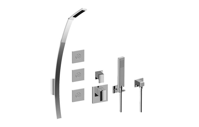 Graff GM2.128SG-LM36E0-T M-Series Full Thermostatic Shower System with Diverter Valve - Trim Only