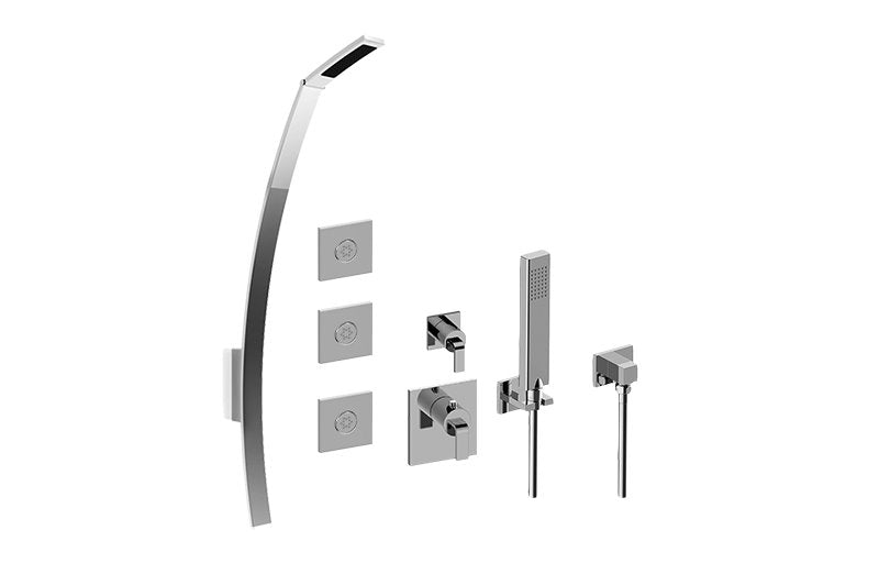 Graff GM2.128SG-LM40E0-T M-Series Full Thermostatic Shower System with Diverter Valve - Trim Only