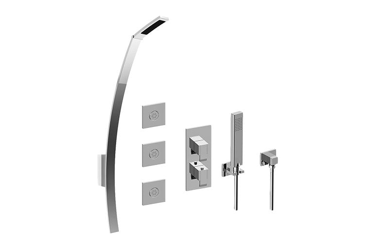 Graff GM2.128WG-LM38E0-T M-Series Full Thermostatic Shower System with Diverter Valve - Trim Only