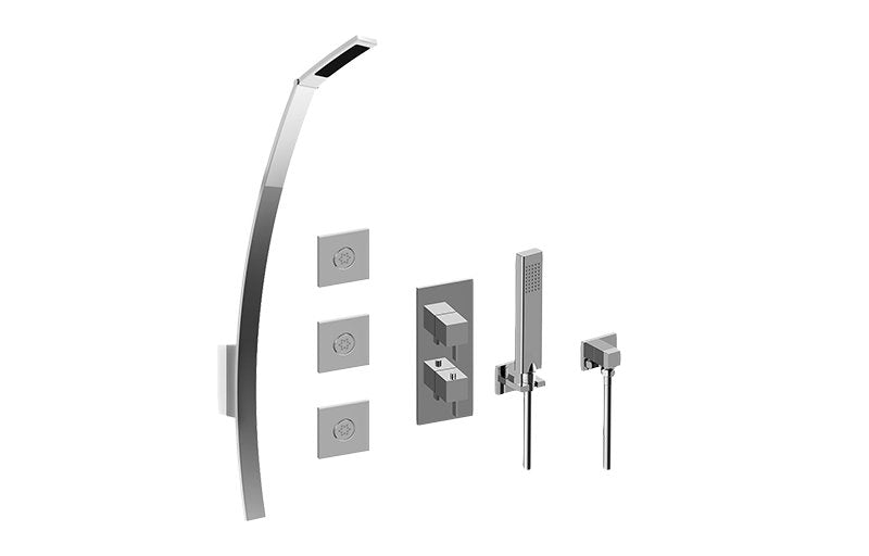 Graff GM2.128WG-LM39E0-T M-Series Full Thermostatic Shower System with Diverter Valve - Trim Only