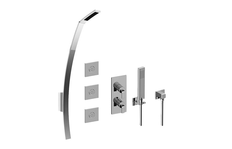 Graff GM2.128WG-LM40E0 M-Series Full Thermostatic Shower System with Diverter Valve - Rough and Trim
