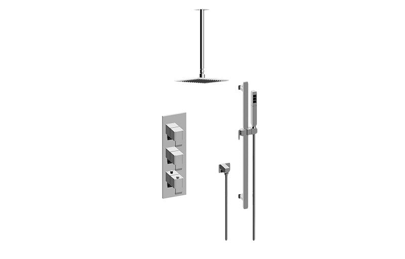 Graff GM3.011WB-LM38E0-T M-Series Thermostatic Shower System - Shower with Handshower - Trim Only