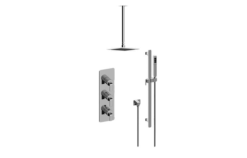 Graff GM3.011WB-LM40E0 M-Series Thermostatic Shower System - Shower with Handshower - Rough and Trim