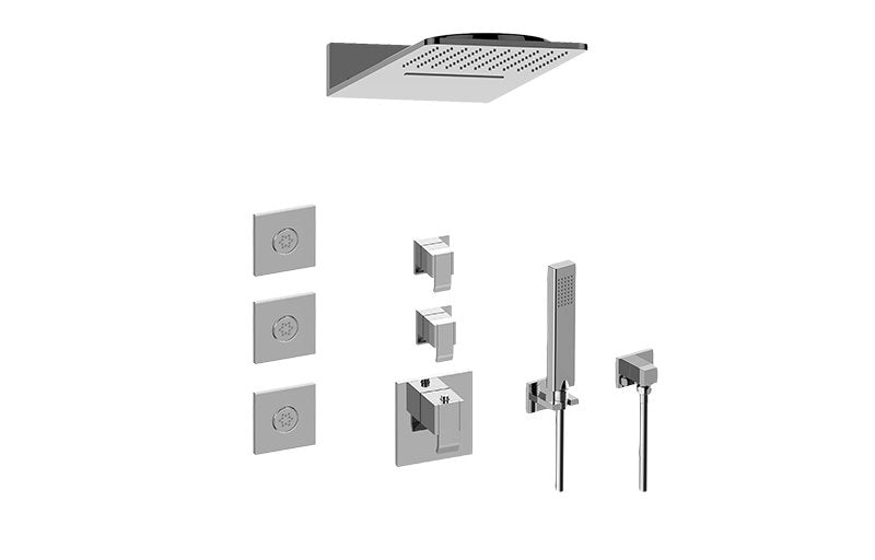 Graff GM3.123SE-LM38E0-T Full Square Thermostatic Shower System - Trim