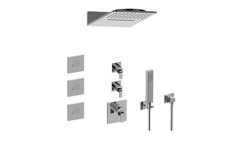 Graff GM3.123SE-LM40E0-T Full Square Thermostatic Shower System - Trim