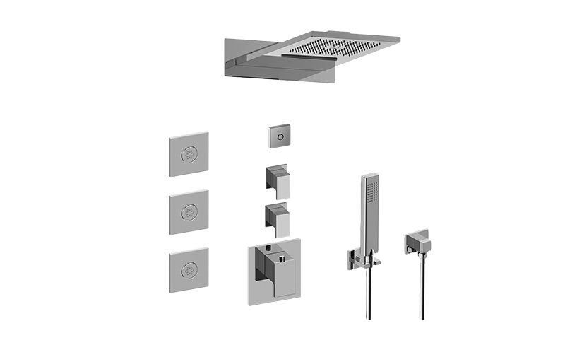 Graff GM3.124SE-LM31E0 Full Square LED Thermostatic Shower System