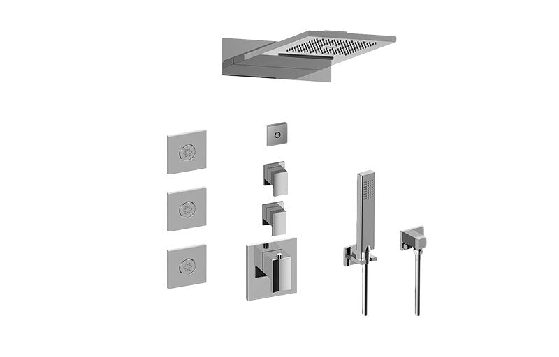 Graff GM3.124SE-LM38E0 Full Square LED Thermostatic Shower System