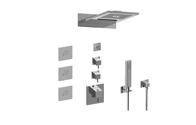 Graff GM3.124SE-LM39E0 Full Square LED Thermostatic Shower System