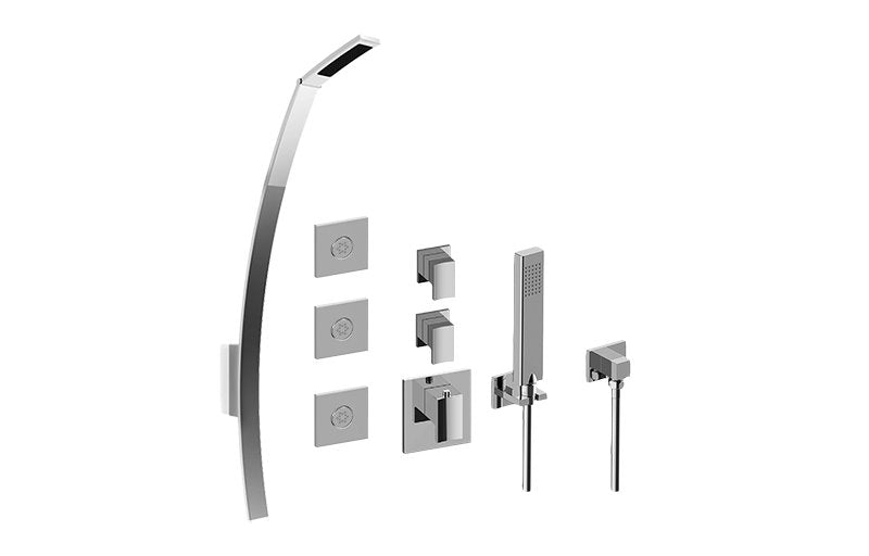 Graff GM3.128SH-LM36E0-T M-Series Full Thermostatic Shower System - Trim Only