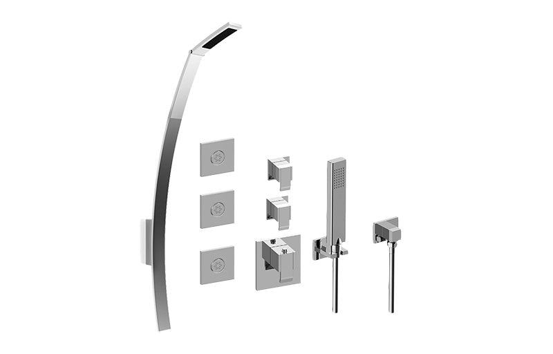 Graff GM3.128SH-LM38E0 M-Series Full Thermostatic Shower System - Rough and Trim