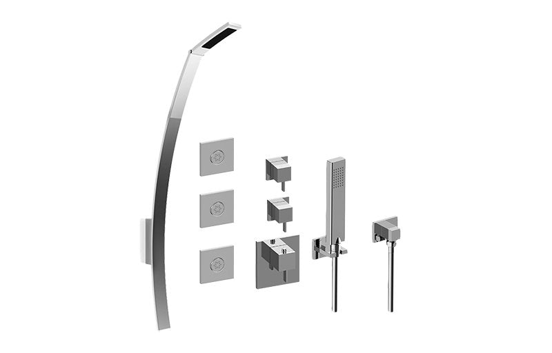 Graff GM3.128SH-LM39E0-T M-Series Full Thermostatic Shower System - Trim Only
