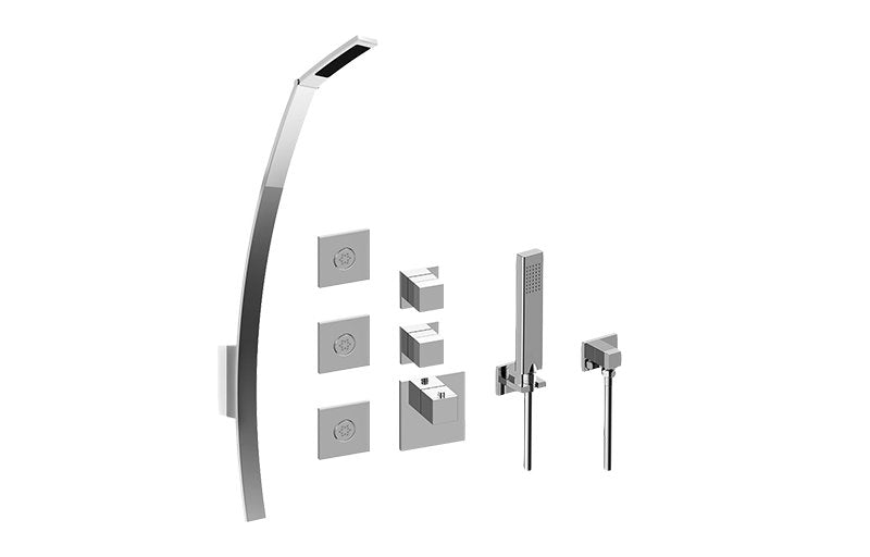 Graff GM3.128SH-SH0-T M-Series Full Thermostatic Shower System - Trim Only