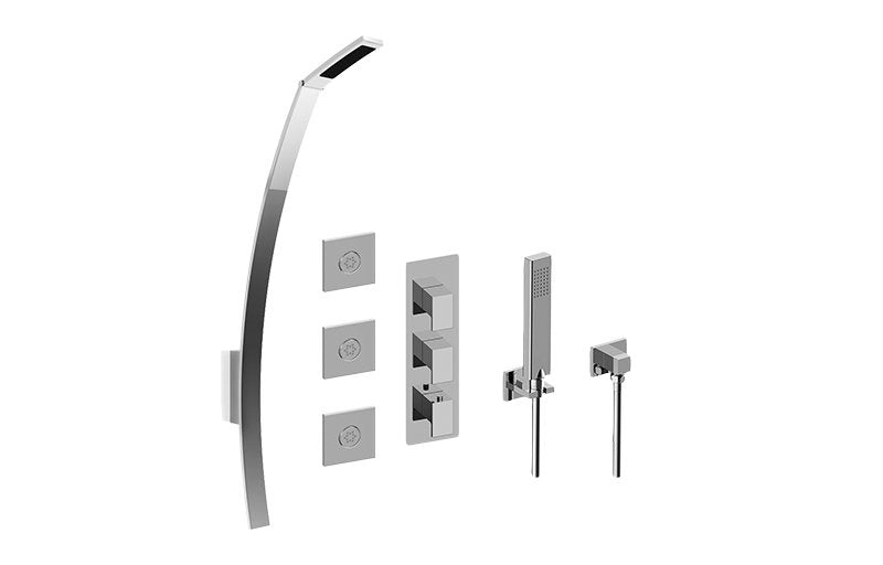 Graff GM3.128WH-LM31E0 M-Series Full Thermostatic Shower System - Rough and Trim