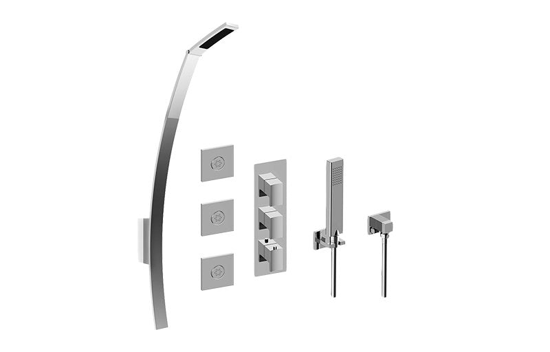 Graff GM3.128WH-LM36E0 M-Series Full Thermostatic Shower System - Rough and Trim