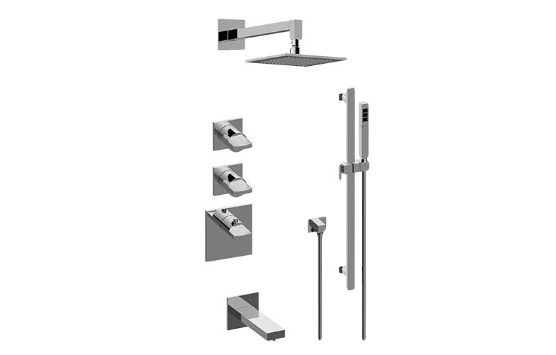 Graff GM3.612ST-C14E0-T M-Series Thermostatic Shower System - Tub and Shower with Handshower - Trim Only