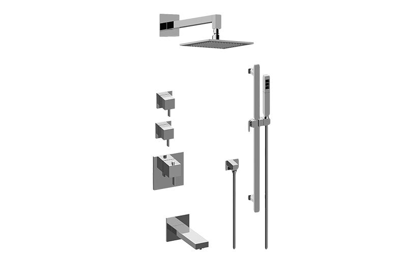 Graff GM3.612ST-LM39E0-T M-Series Thermostatic Shower System - Tub and Shower with Handshower - Trim Only