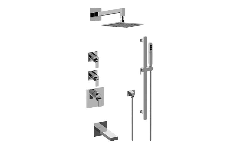 Graff GM3.612ST-LM40E0-T M-Series Thermostatic Shower System - Tub and Shower with Handshower - Trim Only