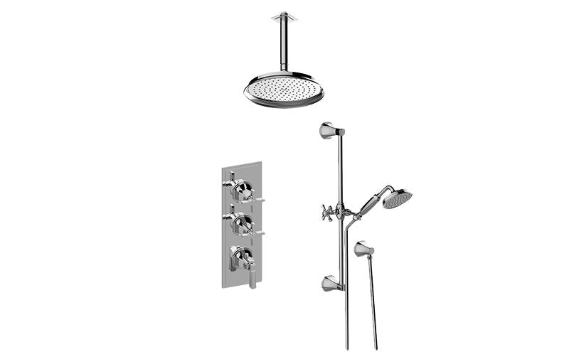 Graff GP3.011WB-1L2C M-Series Thermostatic Shower System - Shower with Handshower - Rough and Trim