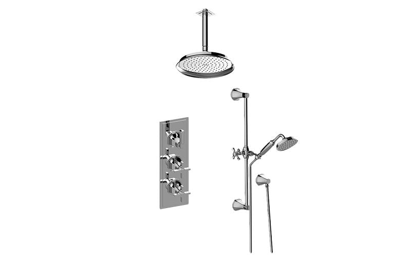 Graff GP3.011WB-2C1L-T M-Series Thermostatic Shower System - Shower with Handshower - Trim Only