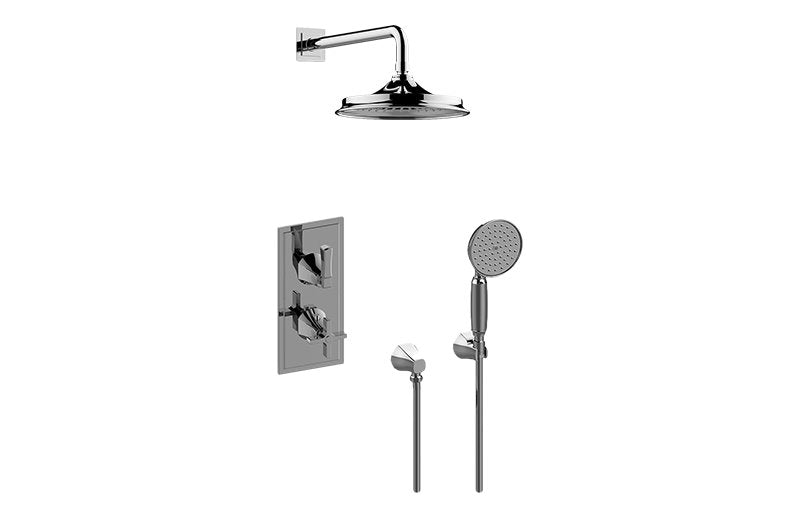 Graff GR2.022WD-1C1L-T M-Series Thermostatic Shower System - Shower with Handshower - Trim Only