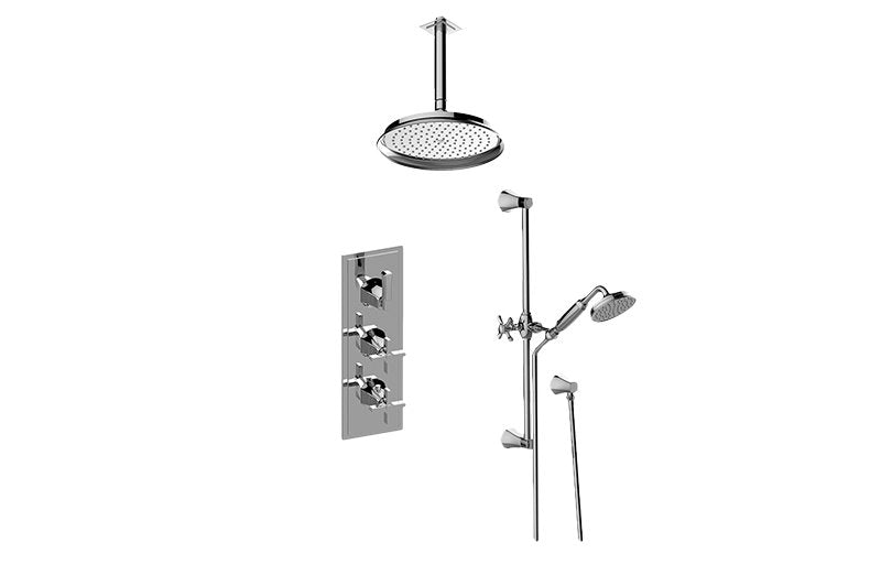 Graff GR3.011WB-2C1L M-Series Thermostatic Shower System - Shower with Handshower - Rough and Trim