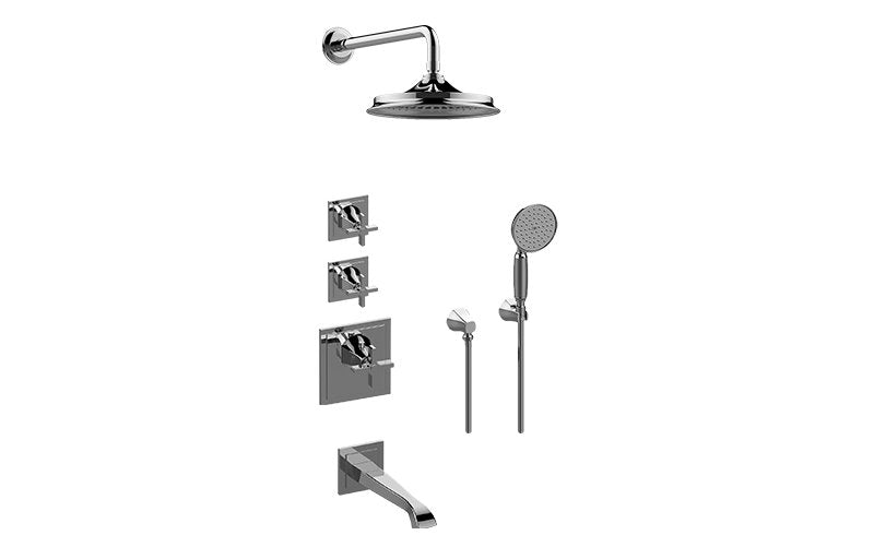 Graff GR3.M22SH-C15E0-T M-Series Thermostatic Shower System - Tub and Shower with Handshower - Trim Only