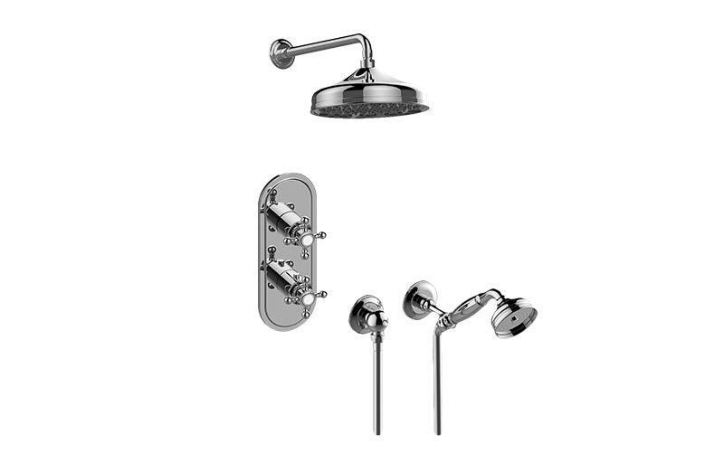 Graff GS2.022WD-C2E0 M-Series Thermostatic Shower System - Shower with Handshower - Rough and Trim
