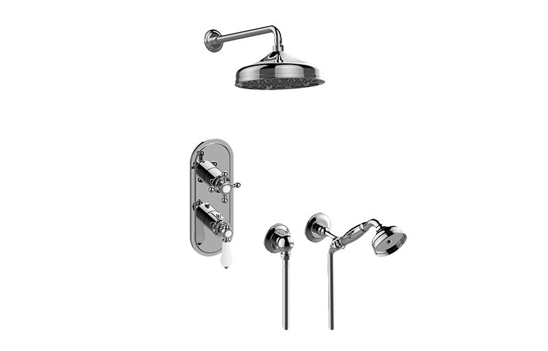 Graff GS2.022WD-LC1C2 M-Series Thermostatic Shower System - Shower with Handshower - Rough and Trim